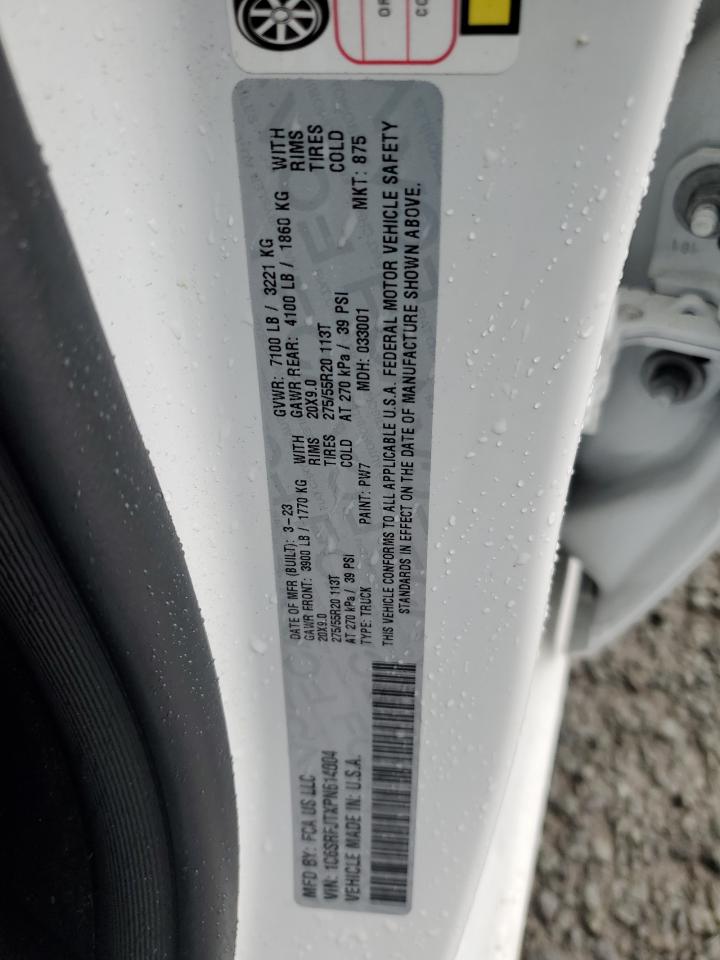 2023 RAM 1500 LARAMIE VIN:1C6SRFJTXPN614004