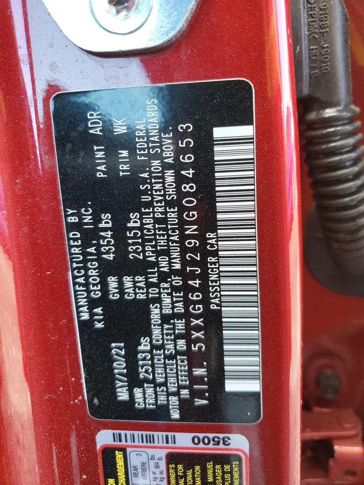 2022 KIA K5 GT LINE VIN:5XXG64J29NG084653