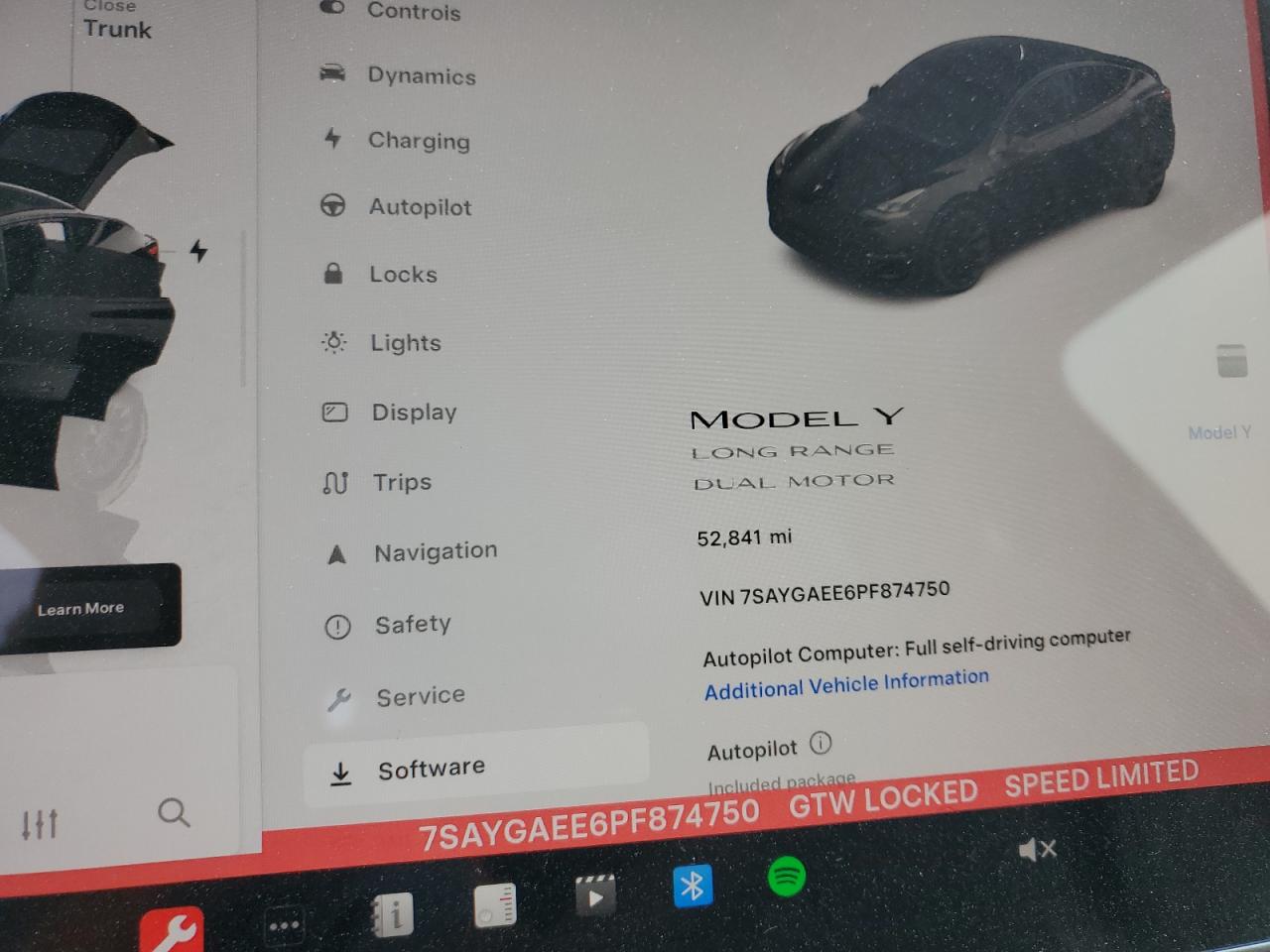 2023 TESLA MODEL Y VIN:7SAYGAEE6PF874750