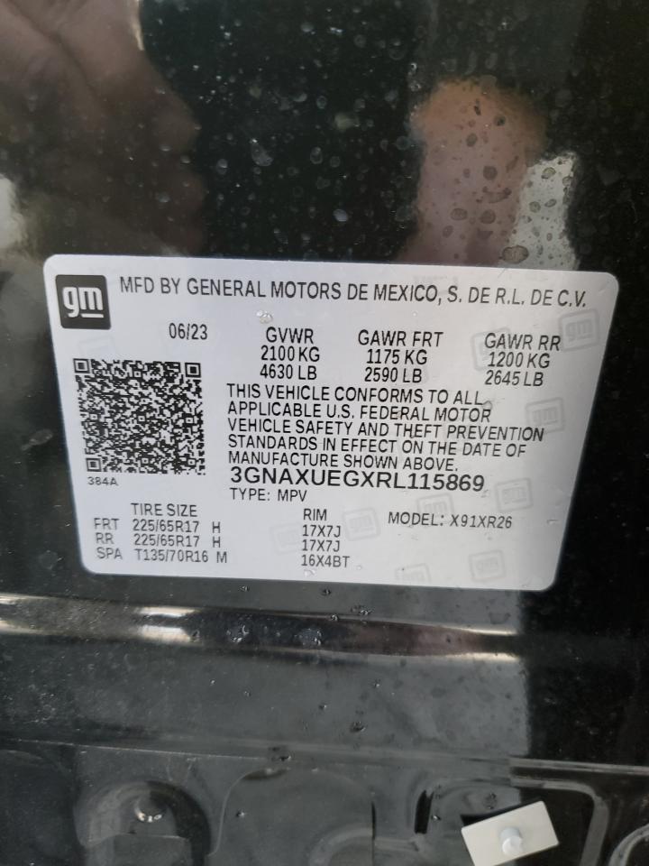 2024 CHEVROLET EQUINOX LT VIN:3GNAXUEGXRL115869