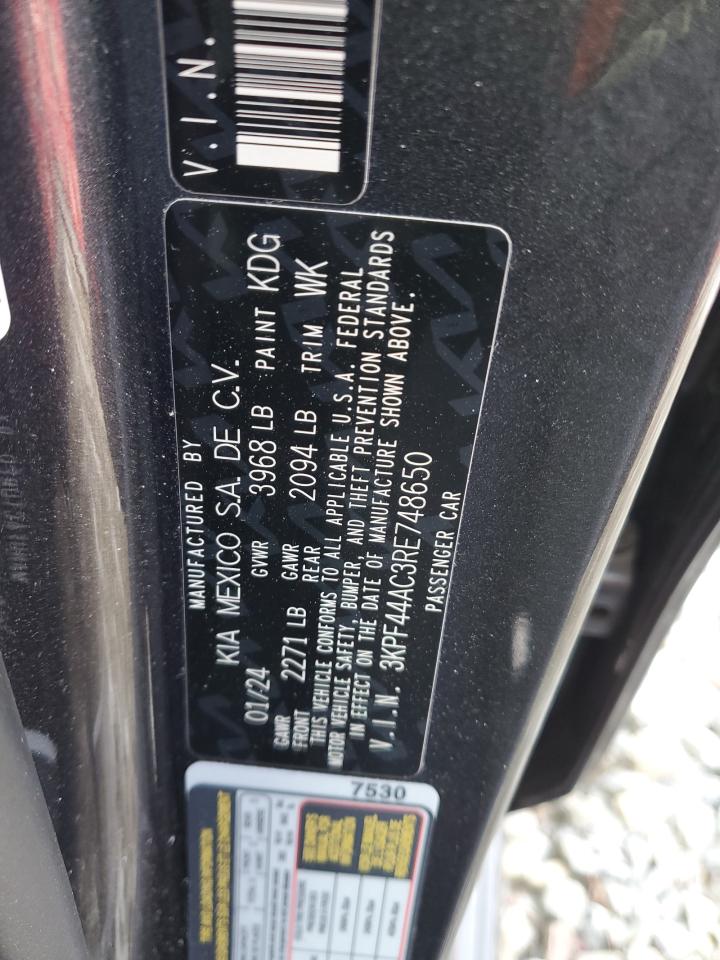 2024 KIA FORTE GT VIN:3KPF44AC3RE748650
