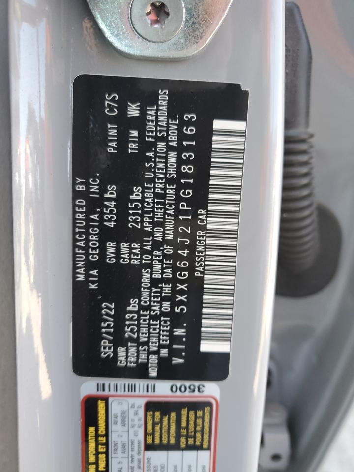 2023 KIA K5 GT LINE VIN:5XXG64J21PG183163