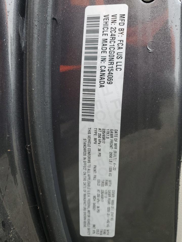 2022 CHRYSLER VOYAGER LX VIN:2C4RC1CG0NR154069