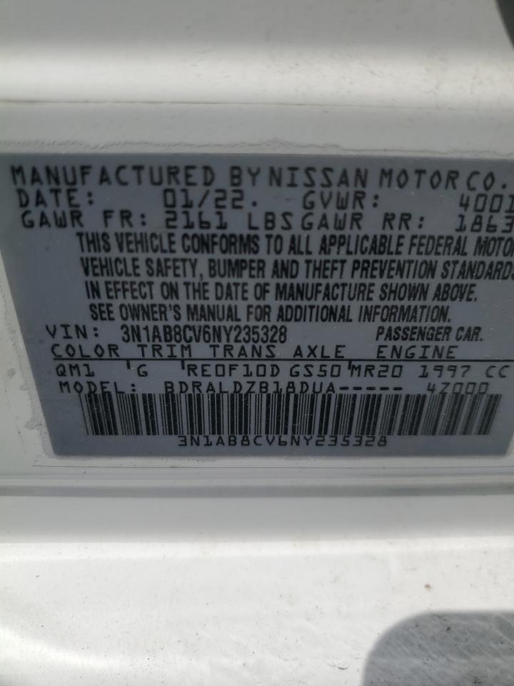 2022 NISSAN SENTRA SV VIN:3N1AB8CV6NY235328