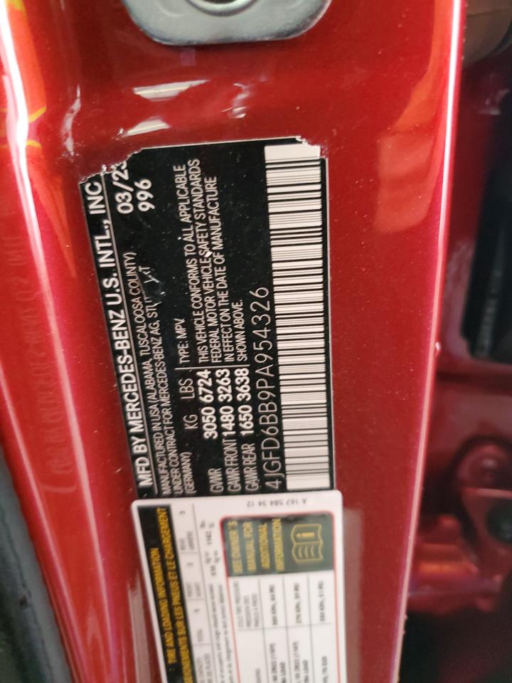 2023 MERCEDES-BENZ GLE COUPE AMG 53 4MATIC VIN:4JGFD6BB9PA954326