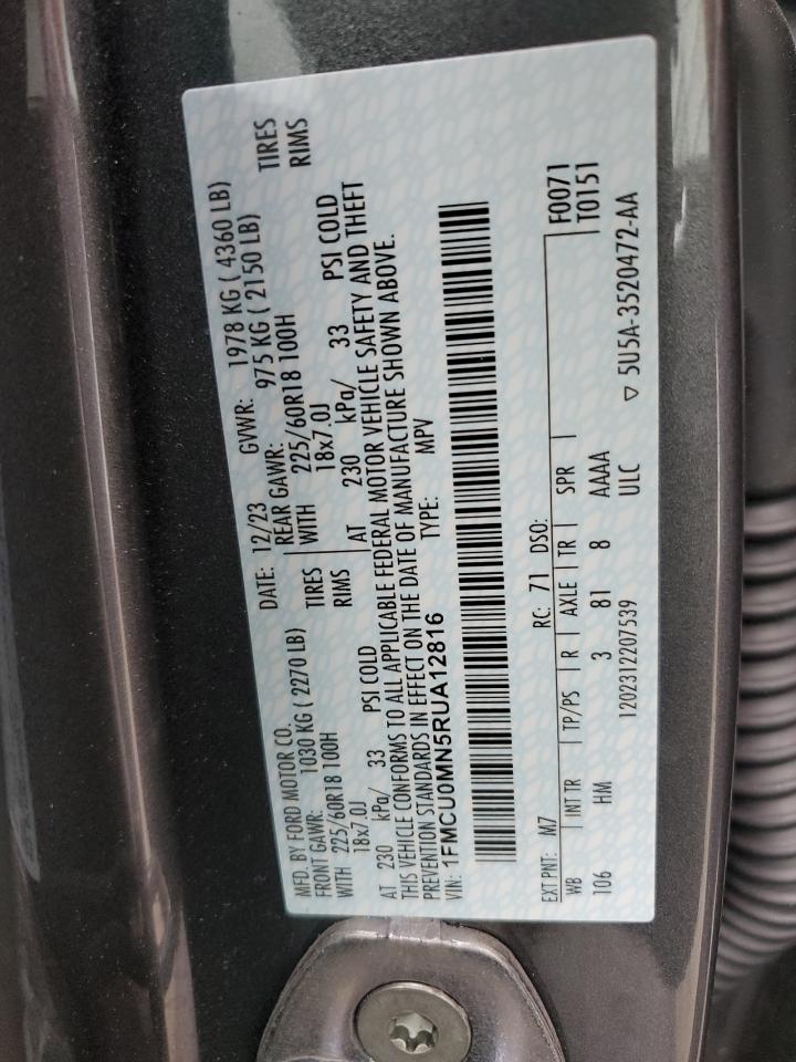 2024 FORD ESCAPE ST LINE VIN:1FMCU0MN5RUA12816