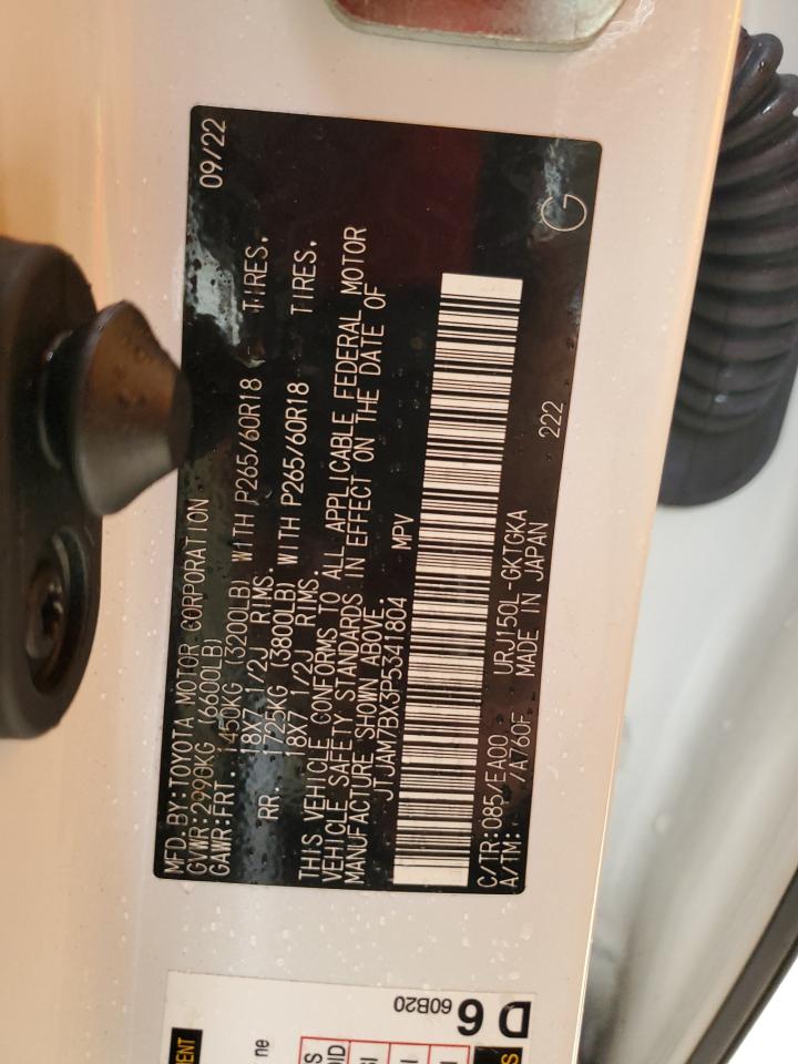 2023 LEXUS GX 460 VIN:JTJAM7BX3P5341804
