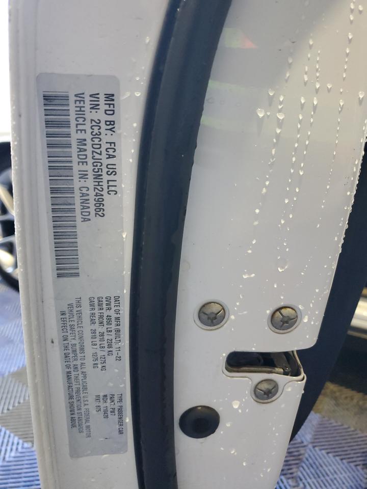 2022 DODGE CHALLENGER GT VIN:2C3CDZJG5NH249662