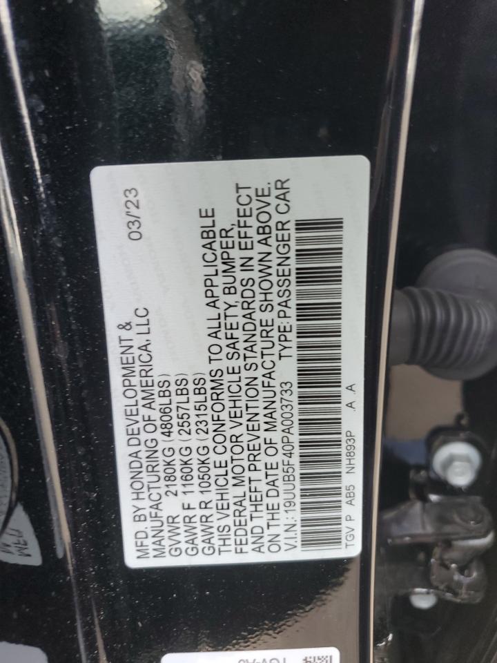 2023 ACURA TLX TECHNOLOGY VIN:19UUB5F40PA003733