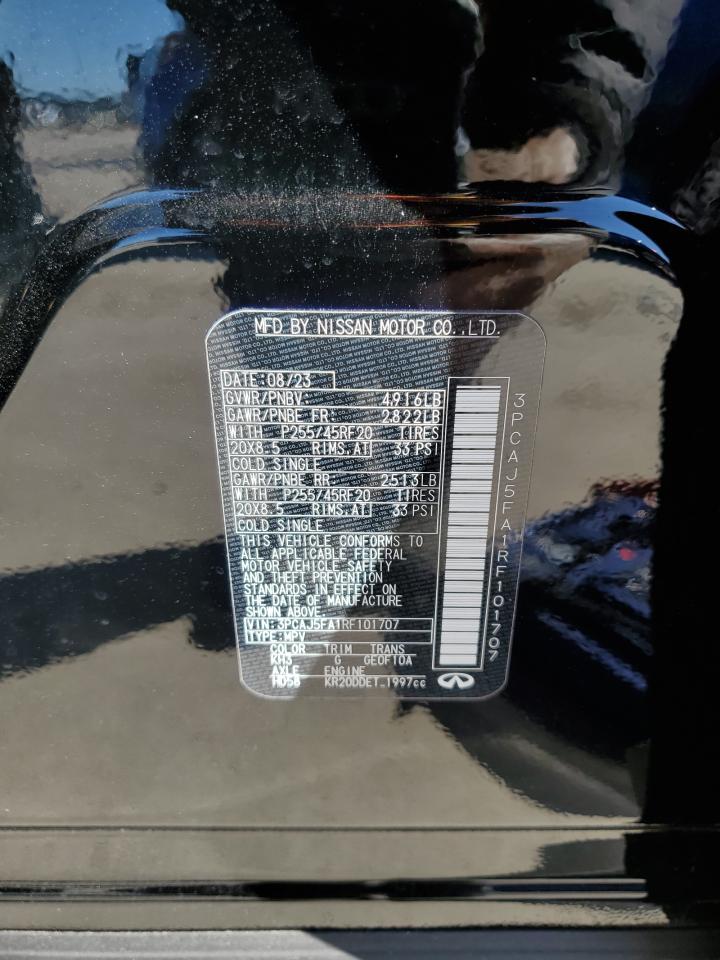 2024 INFINITI QX50 SPORT VIN:3PCAJ5FA1RF101707