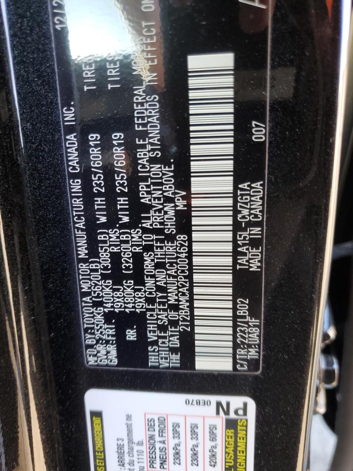 2023 LEXUS RX 350 BASE VIN:2T2BAMCA2PC004628