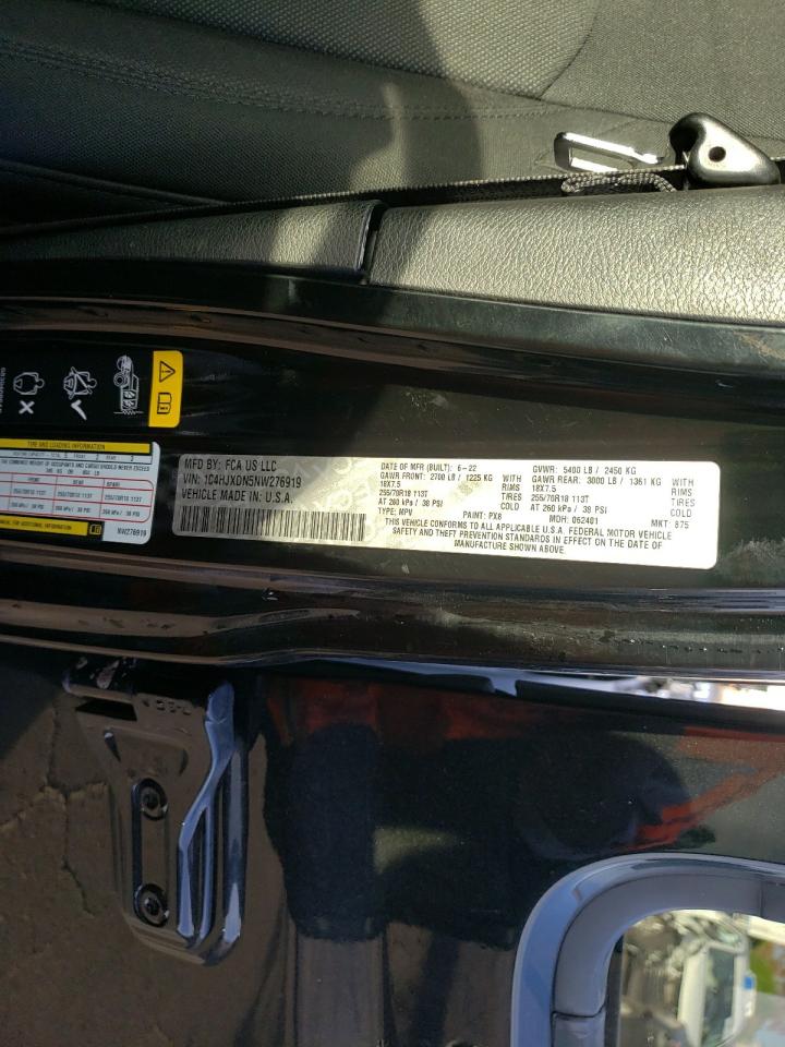 2022 JEEP WRANGLER UNLIMITED SPORT VIN:1C4HJXDN5NW276919