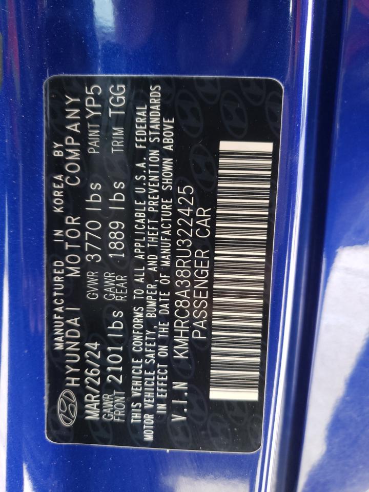 2024 HYUNDAI VENUE SEL VIN:KMHRC8A38RU322425