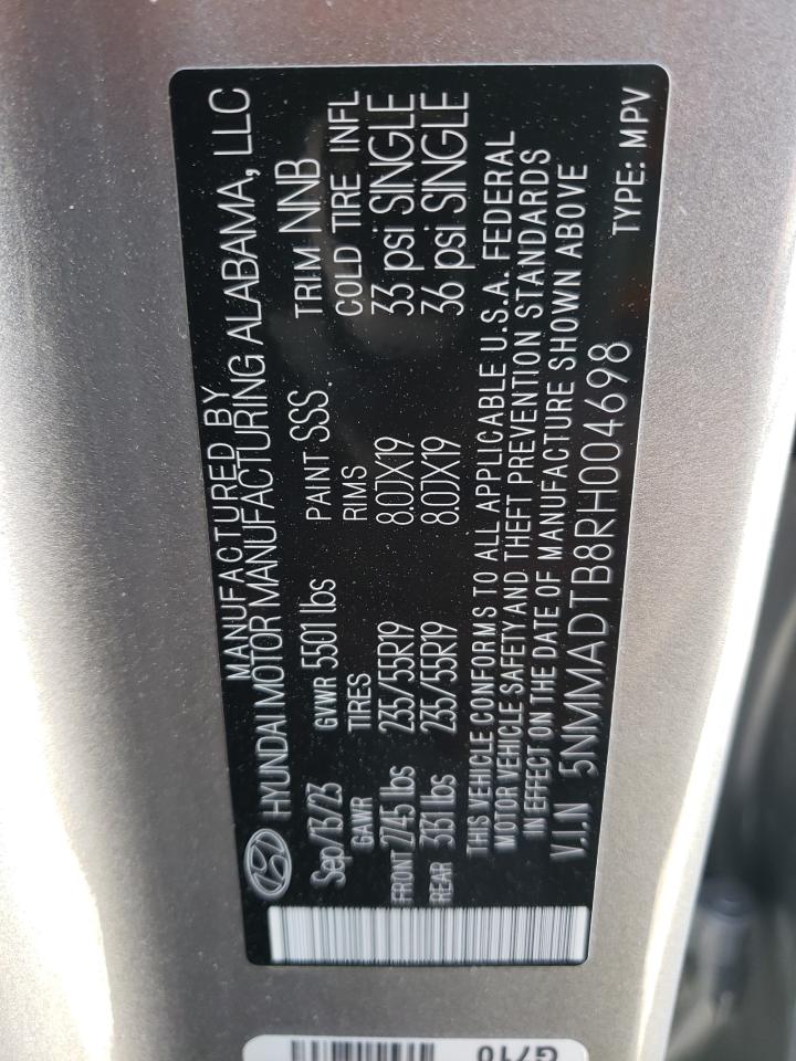 2024 GENESIS GV70 BASE VIN:5NMMADTB8RH004698