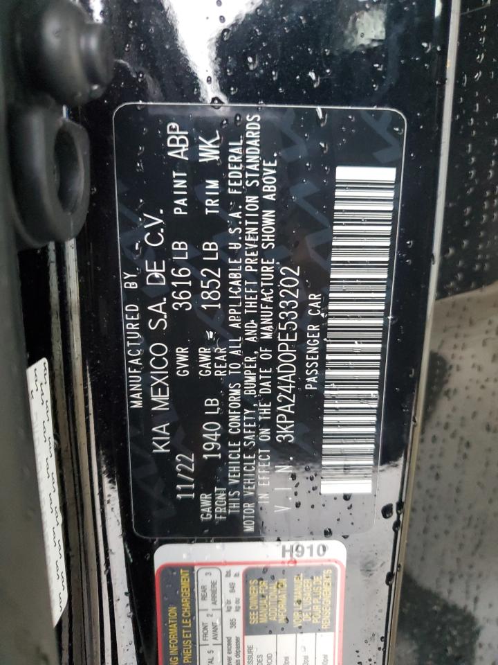 2023 KIA RIO LX VIN:3KPA24AD0PE533202