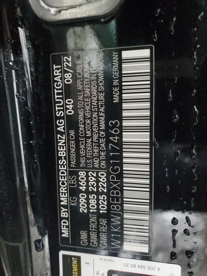 2023 MERCEDES-BENZ C 300 4MATIC VIN:W1KWJ8EBXPG117463