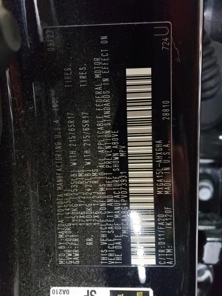 2023 TOYOTA COROLLA CROSS LE VIN:7MUCAABG4PV073931