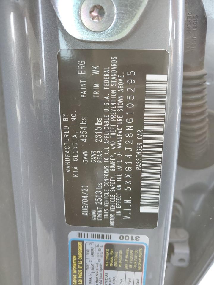 2022 KIA K5 LXS VIN:5XXG14J28NG105295