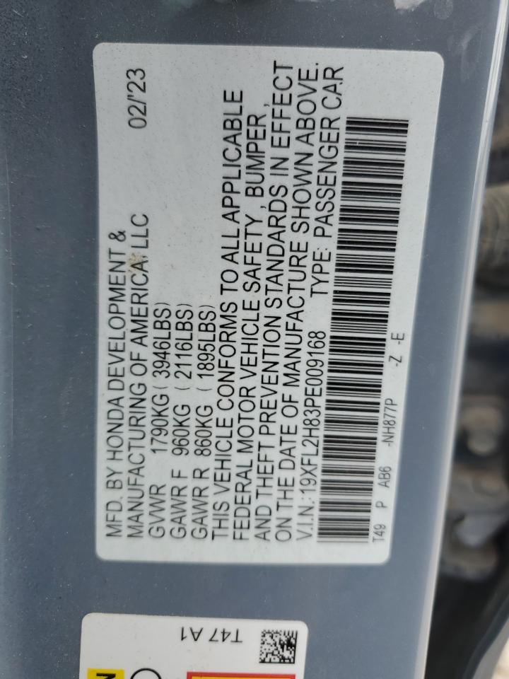 2023 HONDA CIVIC SPORT VIN:19XFL2H83PE009168