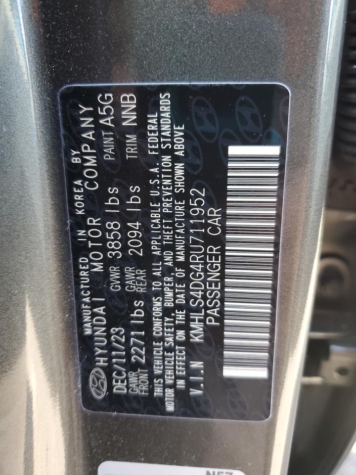 2024 HYUNDAI ELANTRA SEL VIN:KMHLS4DG4RU711952