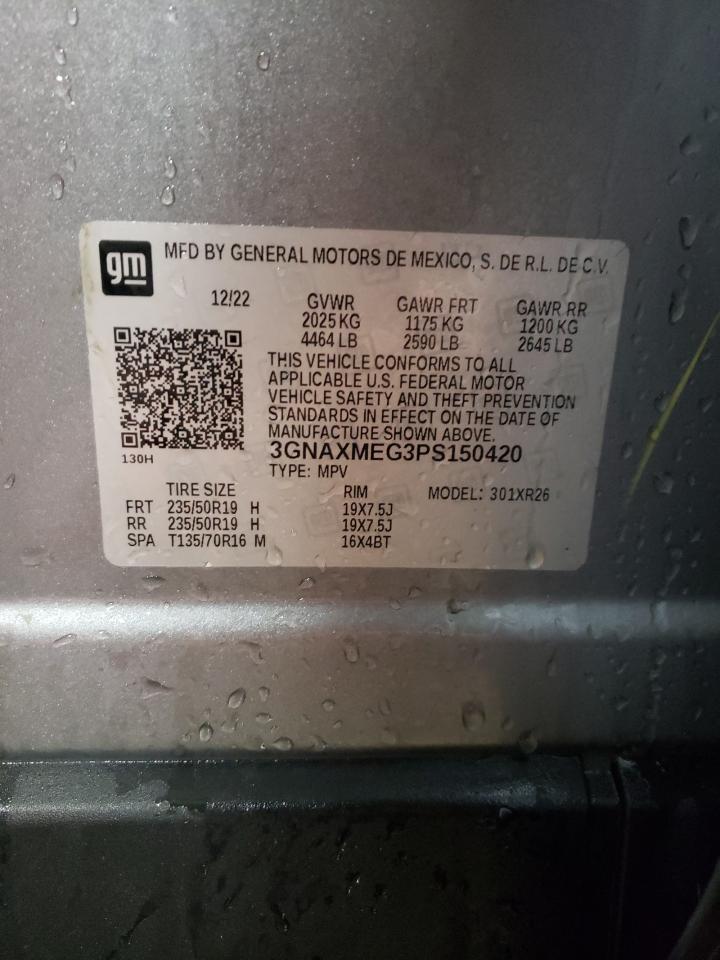 2023 CHEVROLET EQUINOX RS VIN:3GNAXMEG3PS150420