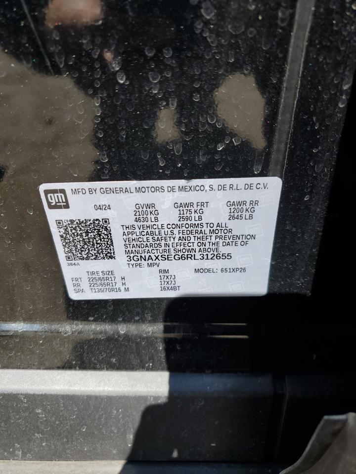 2024 CHEVROLET EQUINOX LS VIN:3GNAXSEG6RL312655