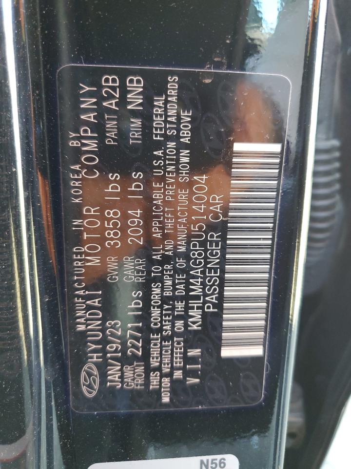 2023 HYUNDAI ELANTRA SEL VIN:KMHLM4AG8PU514004