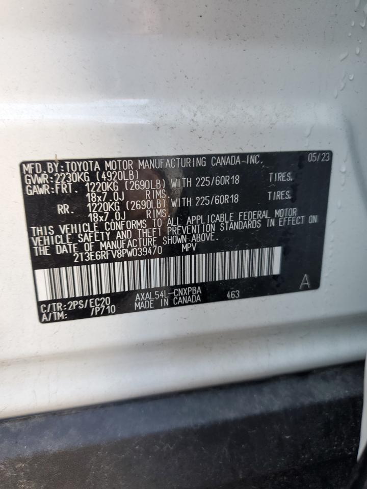 2023 TOYOTA RAV4 XSE VIN:2T3E6RFV8PW039470