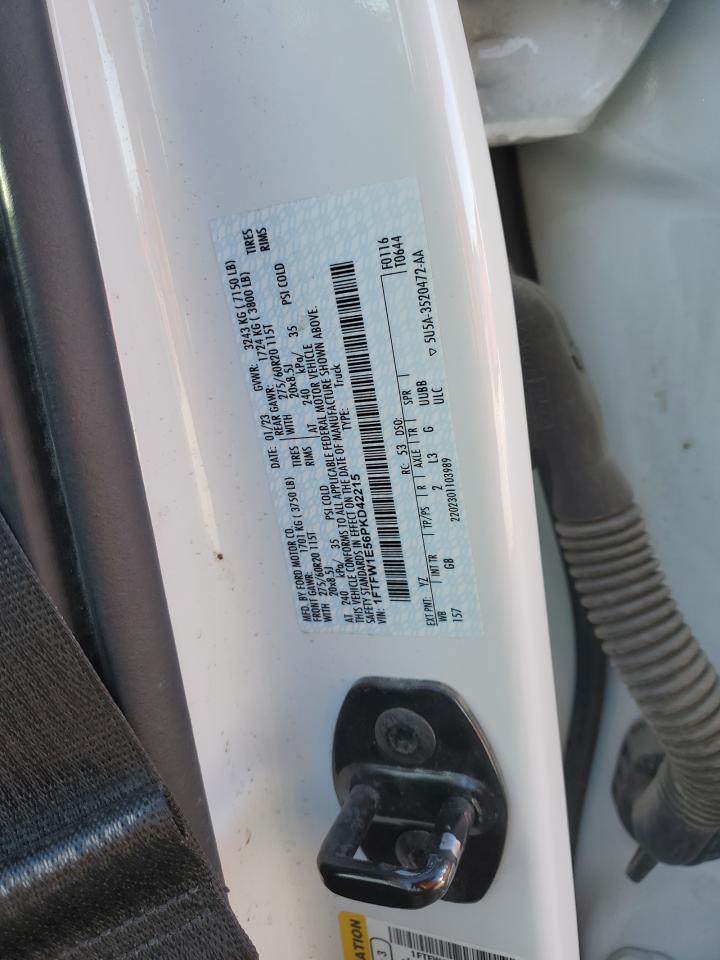 2023 FORD F150 SUPERCREW VIN:1FTFW1E56PKD42215