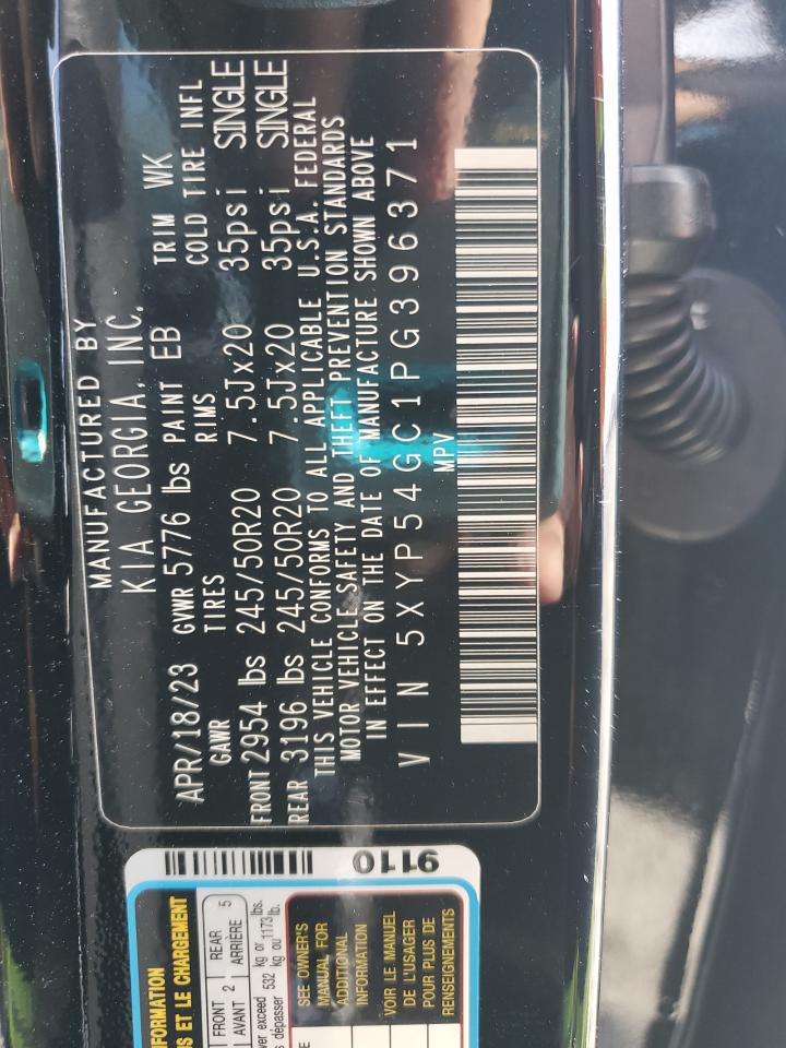 2023 KIA TELLURIDE SX VIN:5XYP54GC1PG396371
