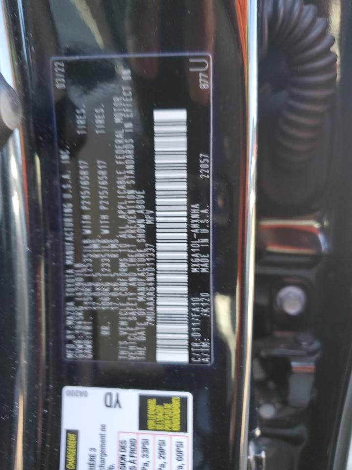 2022 TOYOTA COROLLA CROSS L VIN:7MUAAAAG4NV011337