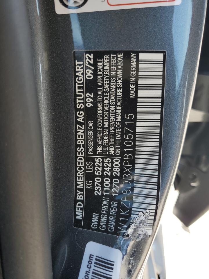 2023 MERCEDES-BENZ E 350 VIN:W1KZF8DBXPB105715