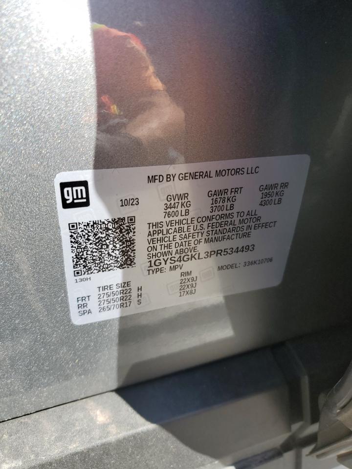 2023 CADILLAC ESCALADE SPORT PLATINUM VIN:1GYS4GKL3PR534493