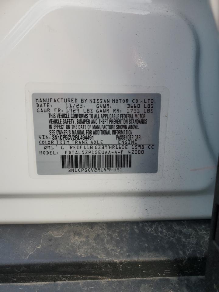 2024 NISSAN KICKS SV VIN:3N1CP5CV2RL494491