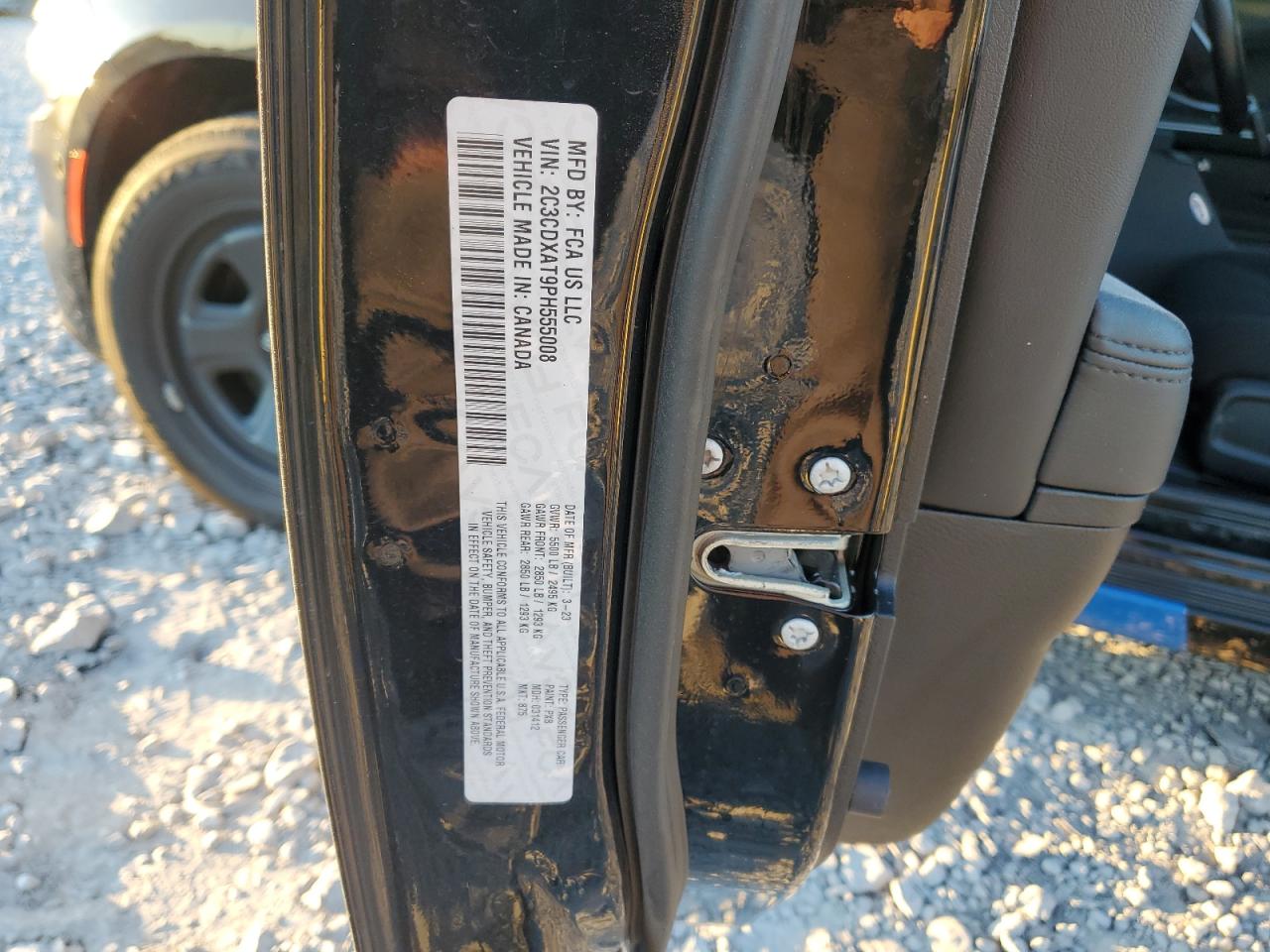 2023 DODGE CHARGER POLICE VIN:2C3CDXAT9PH555008