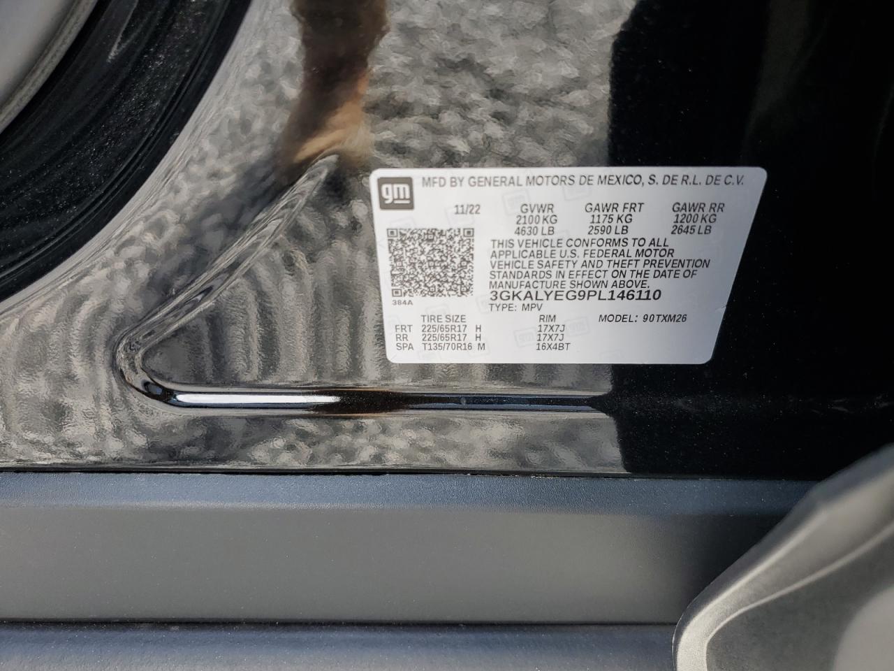 2023 GMC TERRAIN AT4 VIN:3GKALYEG9PL146110