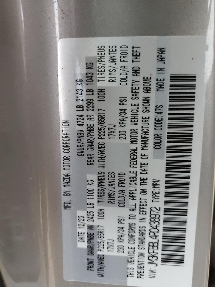 2024 MAZDA CX-5 SELECT VIN:JM3KFBBL4R0438972