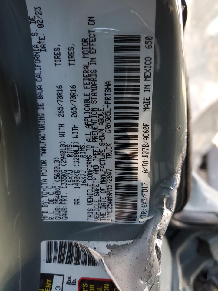 2023 TOYOTA TACOMA DOUBLE CAB VIN:3TMCZ5AN9PM572847