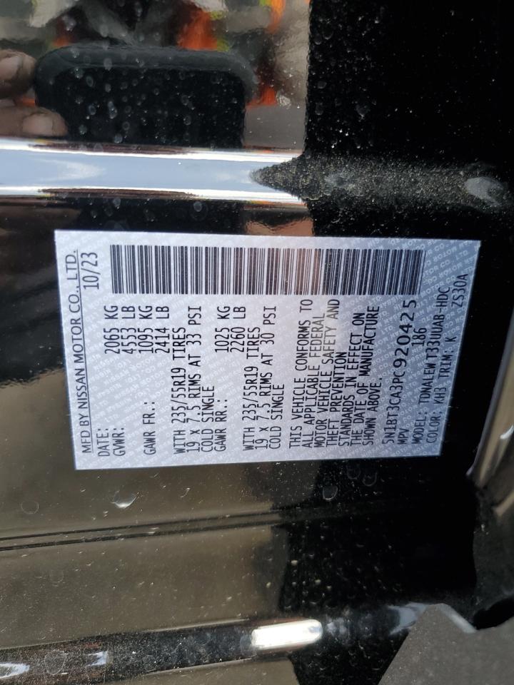 2023 NISSAN ROGUE SL VIN:5N1BT3CA3PC920425