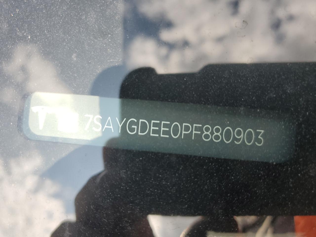 2023 TESLA MODEL Y VIN:7SAYGDEE0PF880903