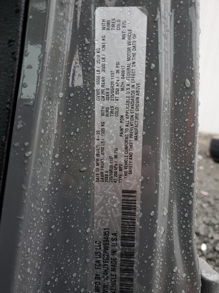 2023 JEEP WRANGLER SAHARA VIN:1C4HJXEG2PW694051
