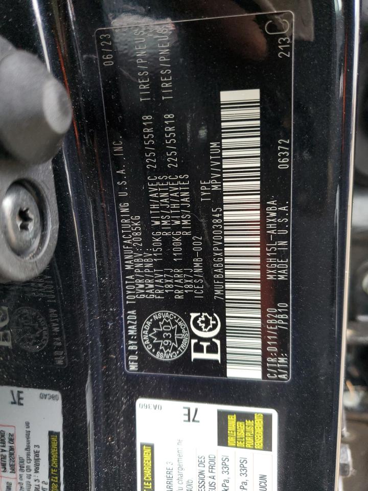2023 TOYOTA COROLLA CROSS LE VIN:7MUFBABGXPV003845