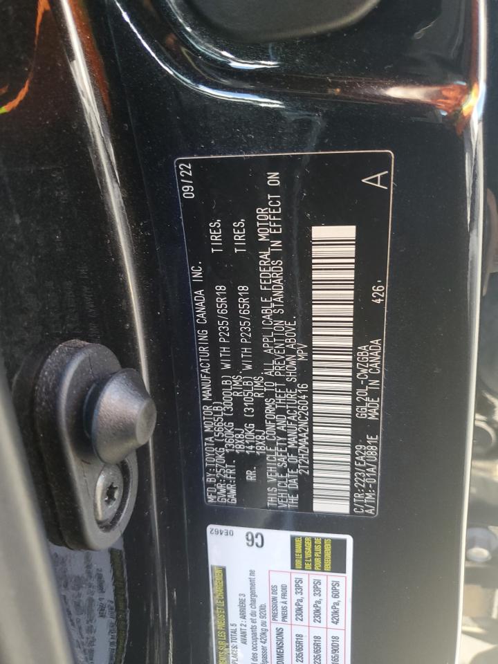 2022 LEXUS RX 350 VIN:2T2HZMAA2NC260416