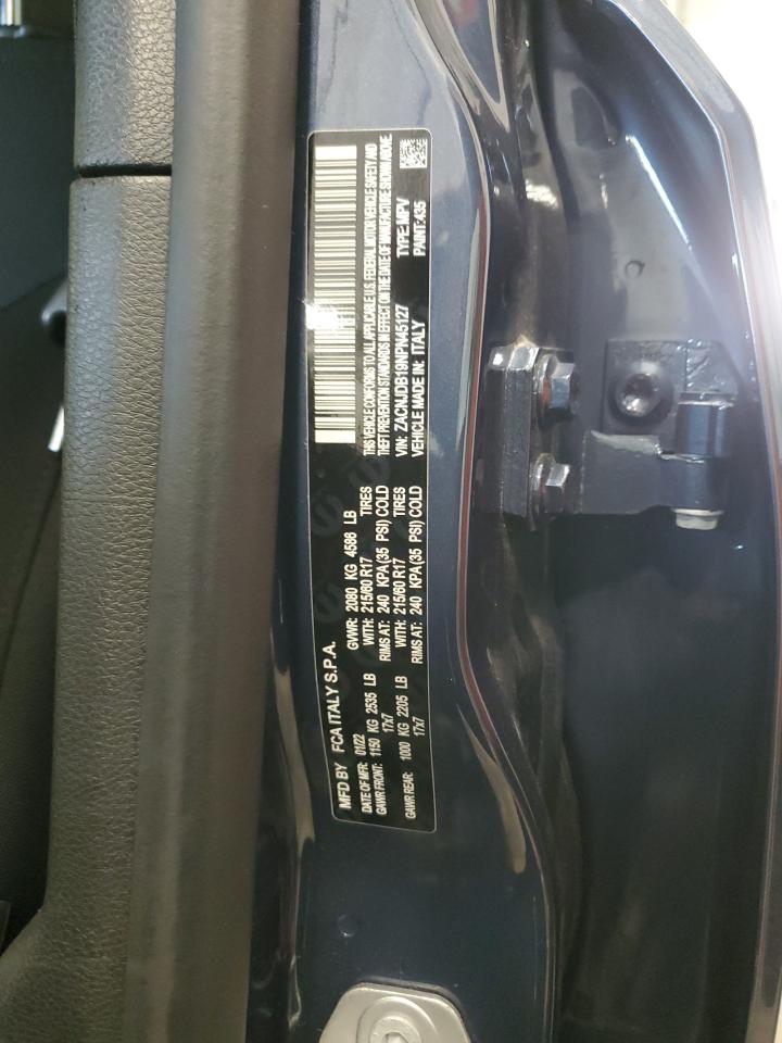 2022 JEEP RENEGADE LATITUDE VIN:ZACNJDB19NPN45127