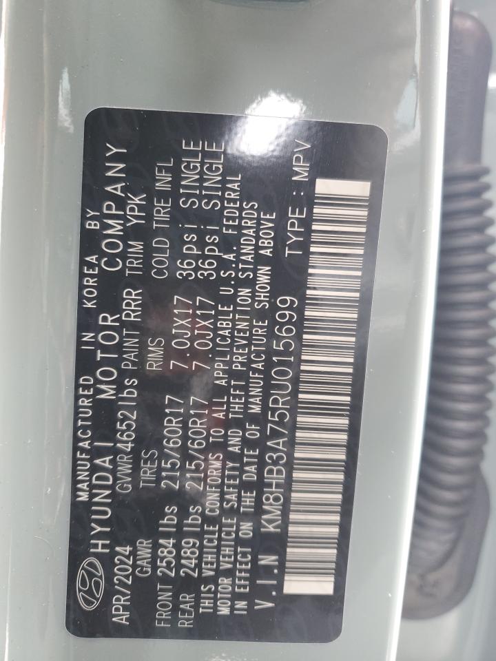 2024 HYUNDAI KONA SE VIN:KM8HB3A75RU015699
