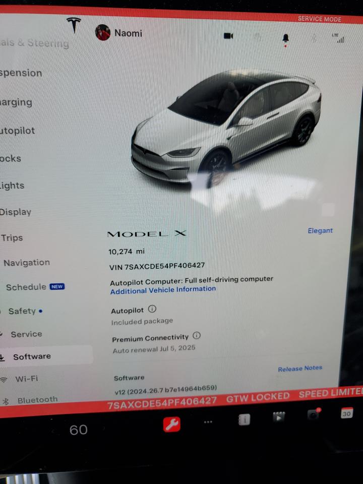2023 TESLA MODEL X VIN:7SAXCDE54PF406427