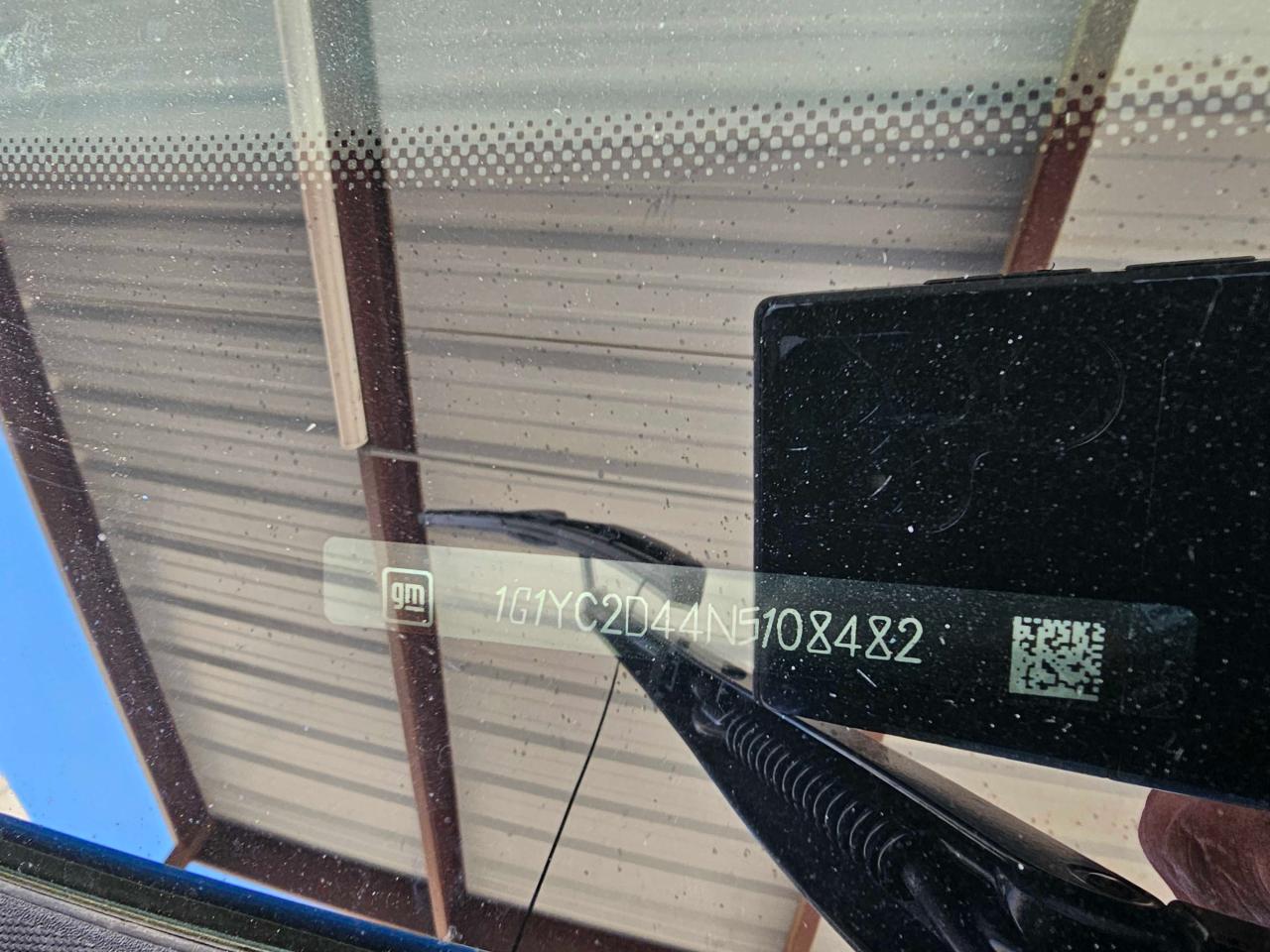 2022 CHEVROLET CORVETTE STINGRAY 3LT VIN:1G1YC2D44N5108482