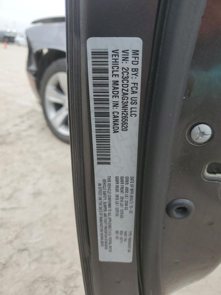 2022 DODGE CHALLENGER SXT VIN:2C3CDZAG3NH265620