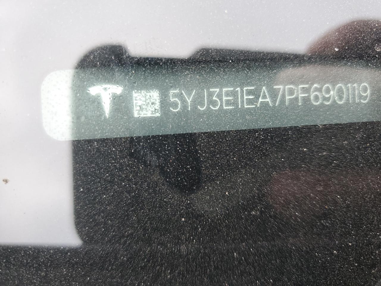 2023 TESLA MODEL 3 VIN:5YJ3E1EA7PF690119