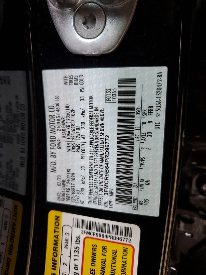 2023 FORD BRONCO SPORT BIG BEND VIN:3FMCR9B64PRD96772